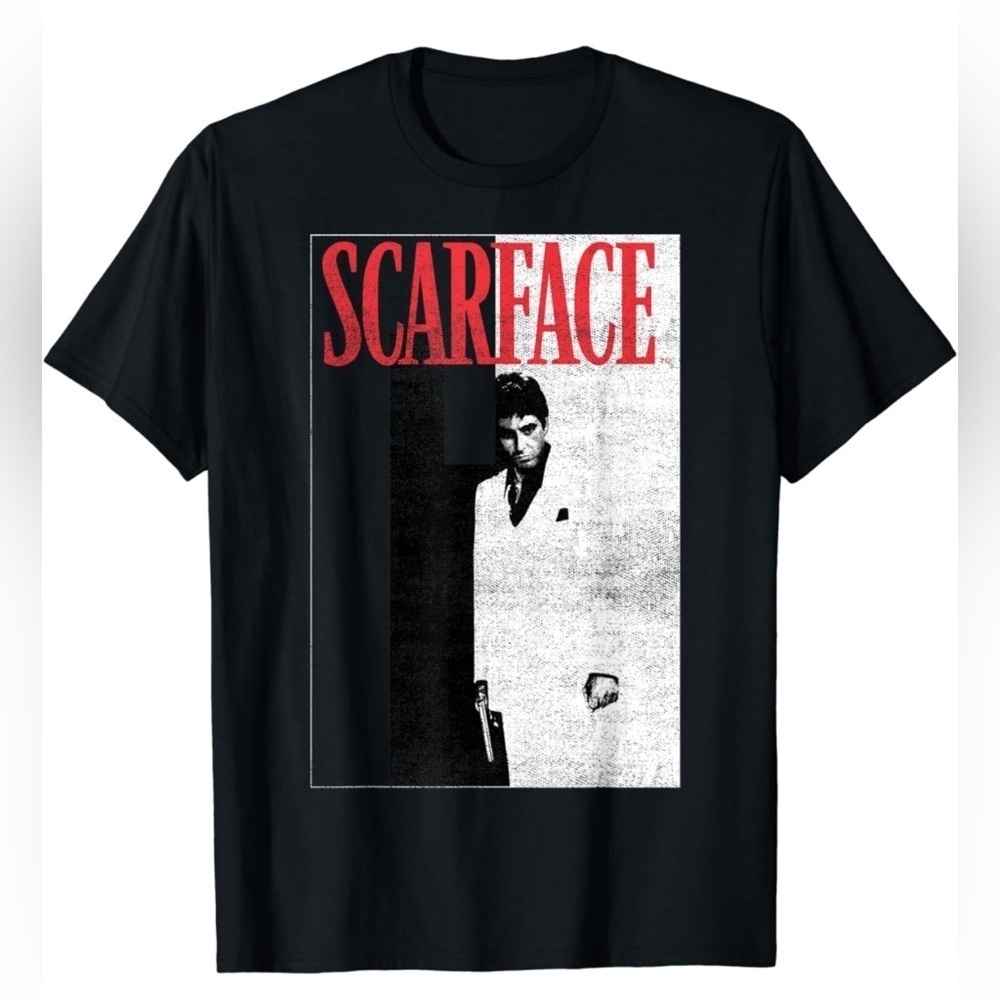 NWT- Scarface Distressed Movie Poster Photo T-Shirt